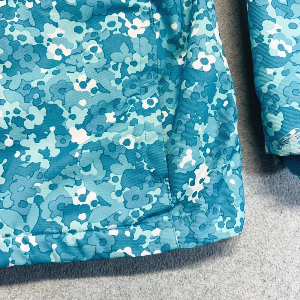 Columbia Interchange Jacket Kids Medium 10/12 Blue Floral Omni-Heat 3-in-1